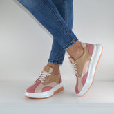 Pantofi Casual Dama din piele Naturala,Ariana,roz